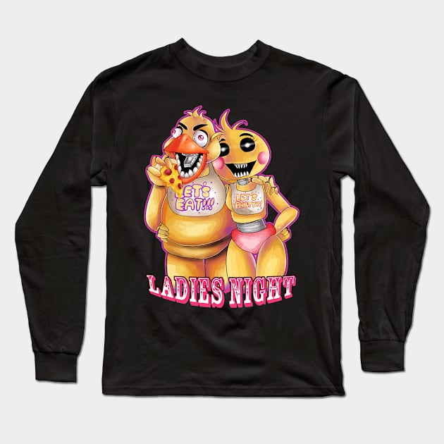 FIVE NIGHTS AT FREDDY'S- LADIES NIGHT Long Sleeve T-Shirt by mizoneroberto